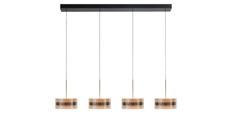 Highlight Hanglamp Enzo 4-Lichts Brons