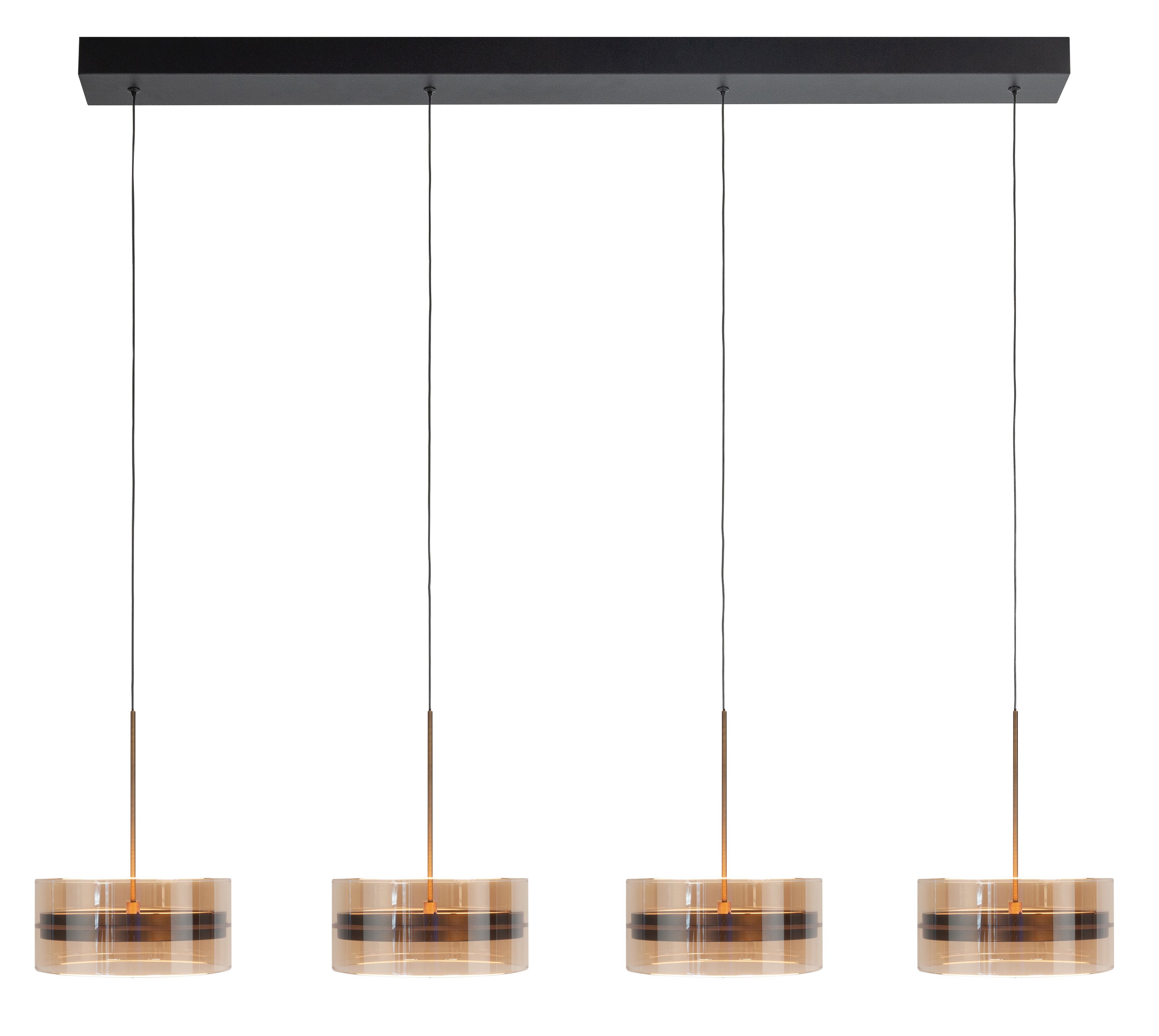Highlight Hanglamp Enzo 4-Lichts Brons