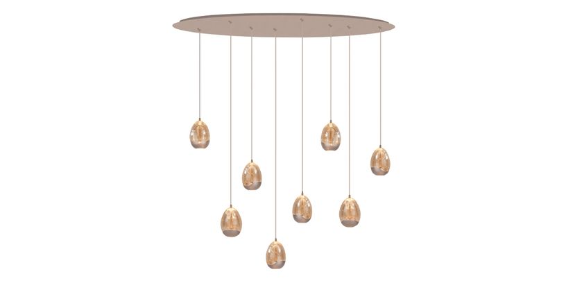 Highlight Hanglamp Champagne Egg Ovaal Champ.