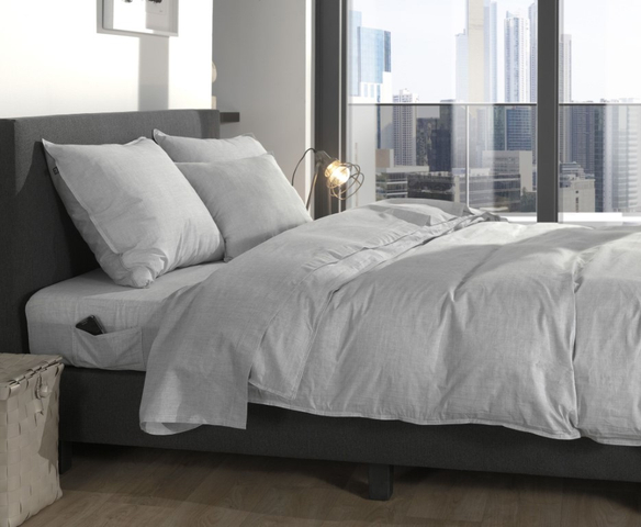 Heckett&Lane Dekbedovertrek Lino Dove Grey 240x200