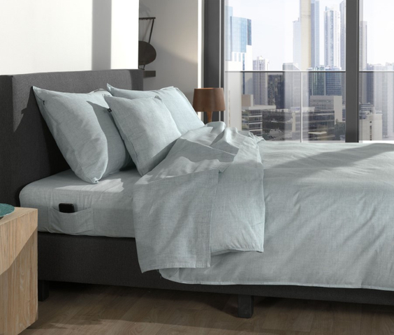 Hecket &Lane Dekbedovertrek Lino MintGreen 200x200