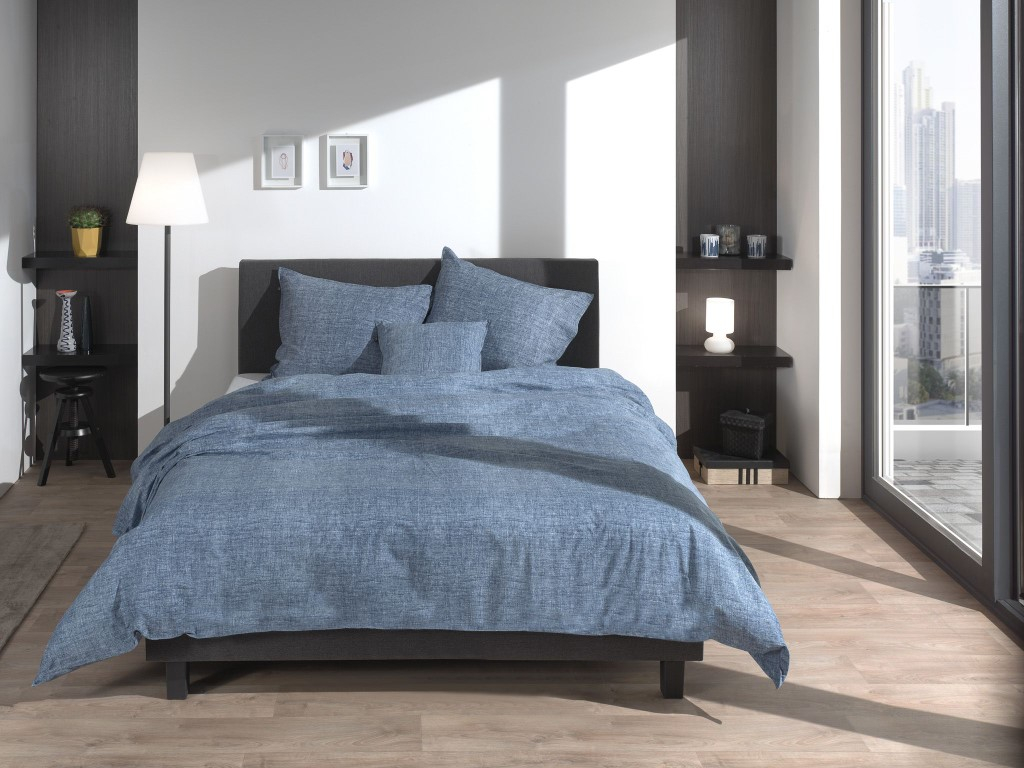 Heckett&Lane Dekbedovertrek Lino UrbanBlue 200x200