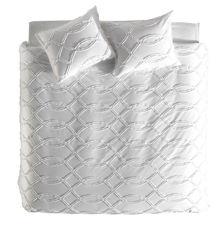 Heckett & Lane Dekbedovertrek Mindel White 140x200