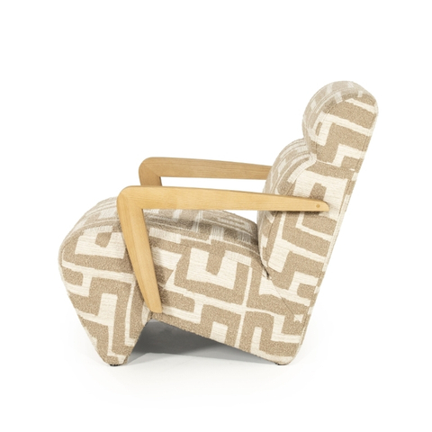 Eleonora Fauteuil Olek Geblokt Taupe