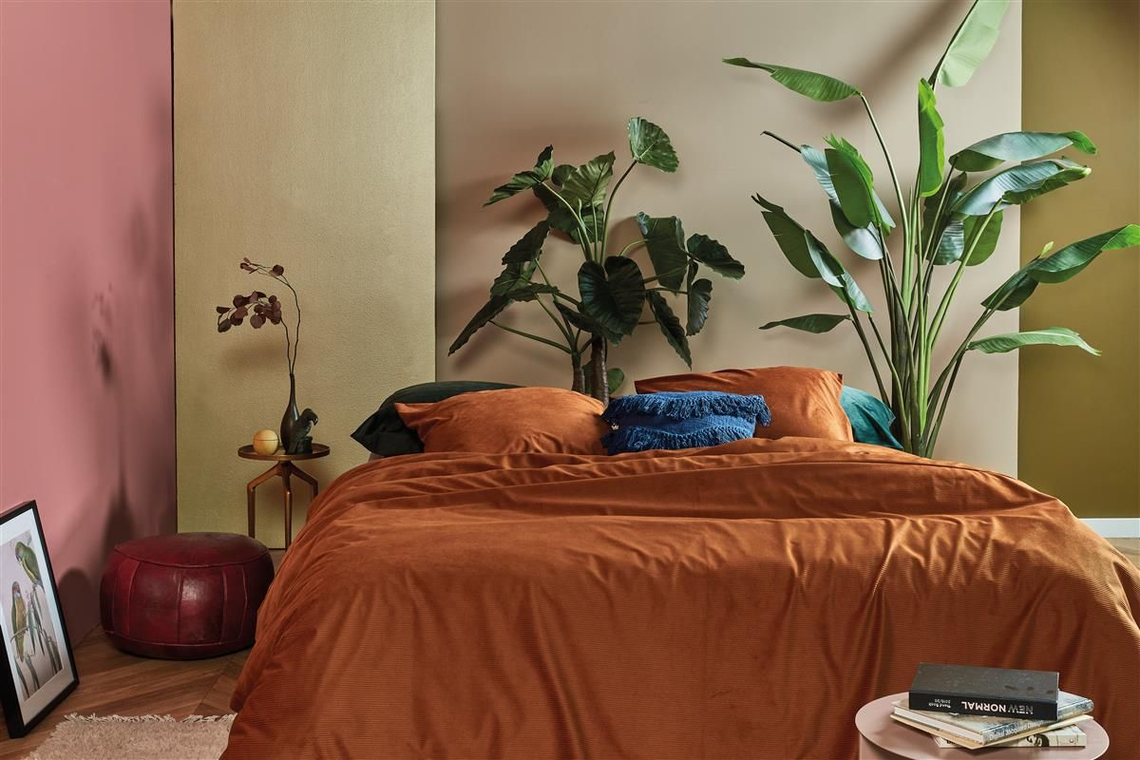 AHWM Dekbedovertrek Cosy Corduroy Terra 140x200