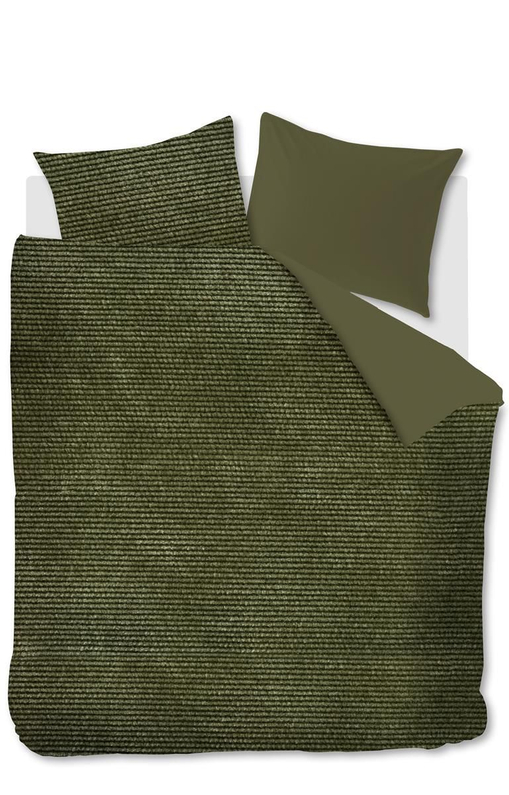 AHWM Dekbedovertrek Cosy Corduroy Green 240x200