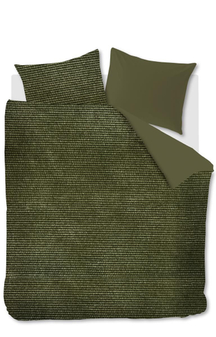 AHWM Dekbedovertrek Cosy Corduroy Green 240x200