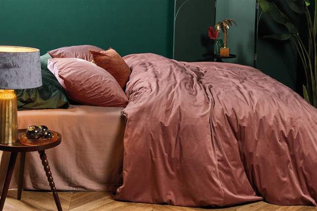 AHWM Dekbedovertrek Cosy Corduroy Pink 140x200/220