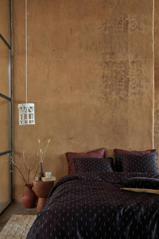 VT Wonen Dekbedovertrek Crops Dark Red 200x200/220