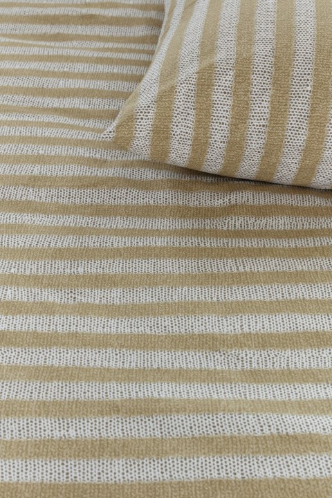 Ariadne Dekbedovertrek Knit Stripes Nat. 140x200