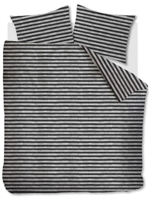 Ariadne Dekbedovertrek Knit Stripes Bl/Wh 240x200