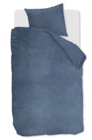 AHWM Dekbedovertrek Cosy Corduroy Blue 140x200
