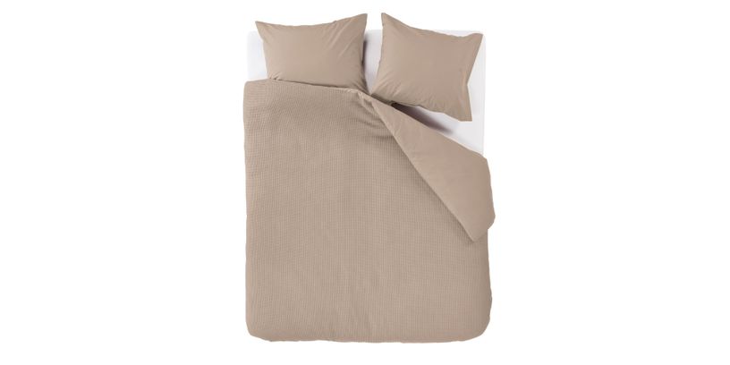 AHWM Dekbedovertrek Relax Taupe 200x200/220