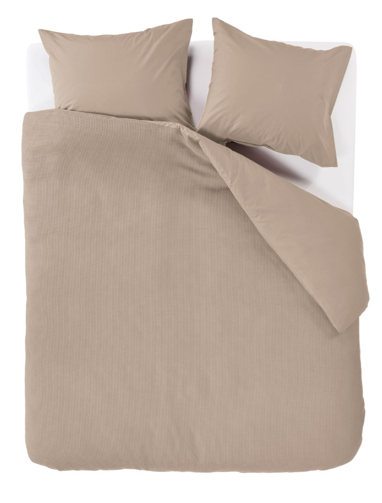 AHWM Dekbedovertrek Relax Taupe 200x200/220