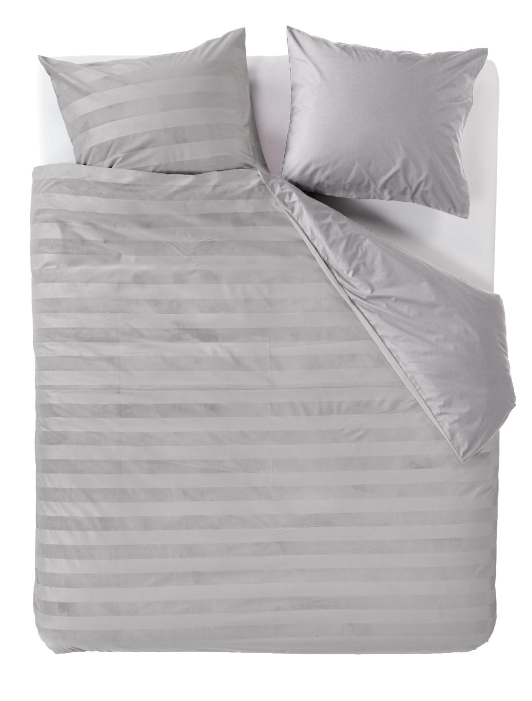 AHWM Dekbedovertrek Soft Shine L. Grey 240x200/220