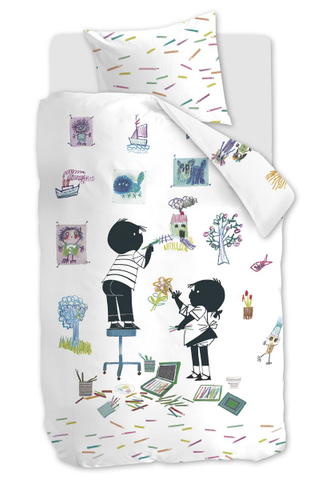 Beddinghouse FIEP Dekbedovertrek Tekenen 140x200