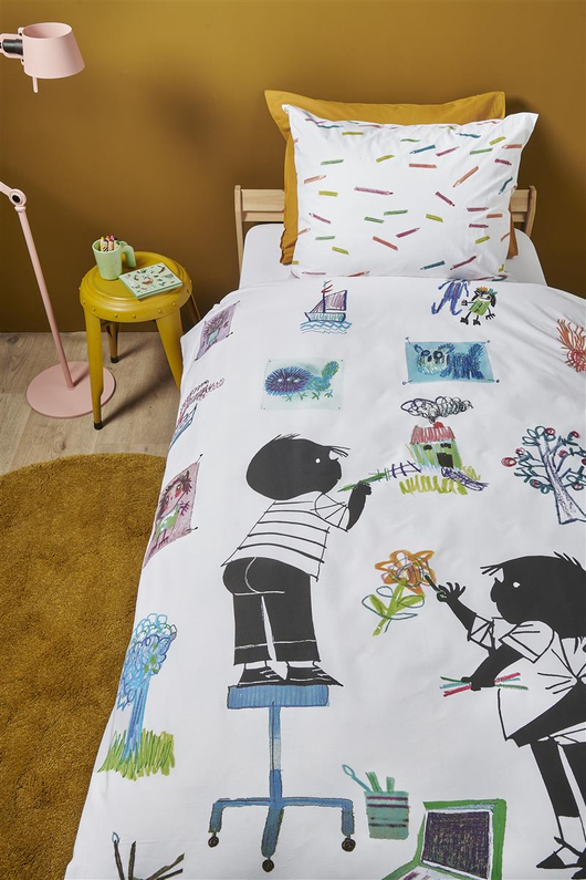 Beddinghouse FIEP Dekbedovertrek Tekenen 140x200