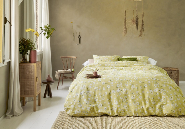 ARIADNE Dekbedovertrek Daisies Lightyellow 240x200