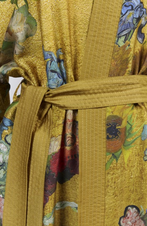 BH GOGH Badjas Partout des Fleurs Kim Gold L/XL