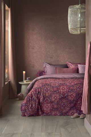 Pip Studio Dekbedovertrek Mosaico Dark Red 140x200