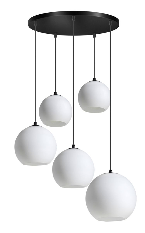 Expo Hanglamp Orb 5-Lichts Zwart