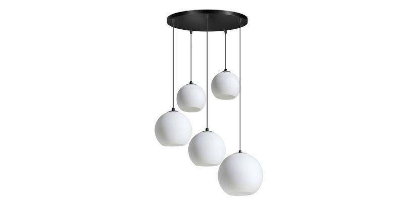 Expo Hanglamp Orb 5-Lichts Zwart
