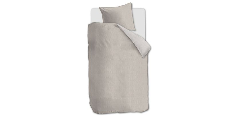 Riviera Maison Dekbedovertrek Emery Taupe 140x200