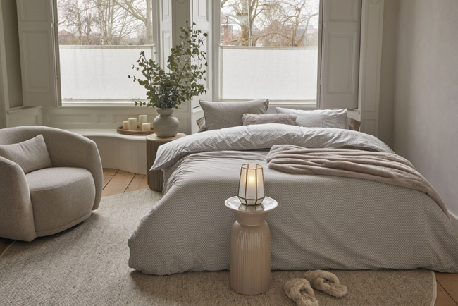 Riviera Maison Dekbedovertrek Emery Taupe 240x200