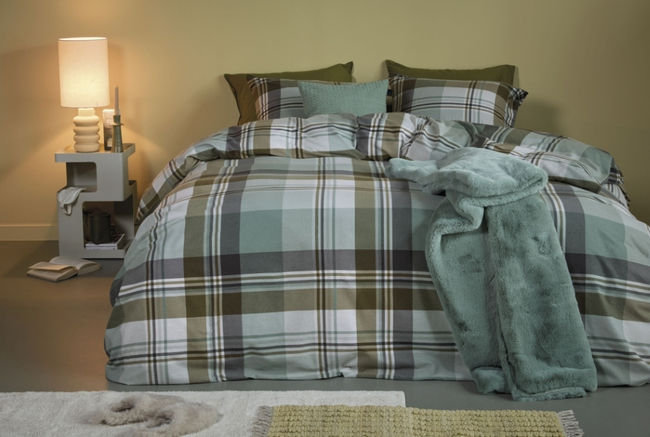 Beddinghouse Dekbedovertrek Vernon Green 140x200