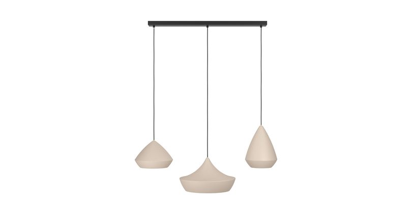 Feelings Hanglamp Iseo 3-Lichts Zwart/Zand