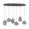 Feelings Hanglamp Lugano 6-Lichts Zwart/Smoke