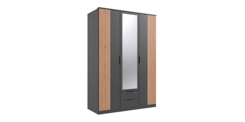 Draaideurkast Lissabon 3-deurs Met Spiegel