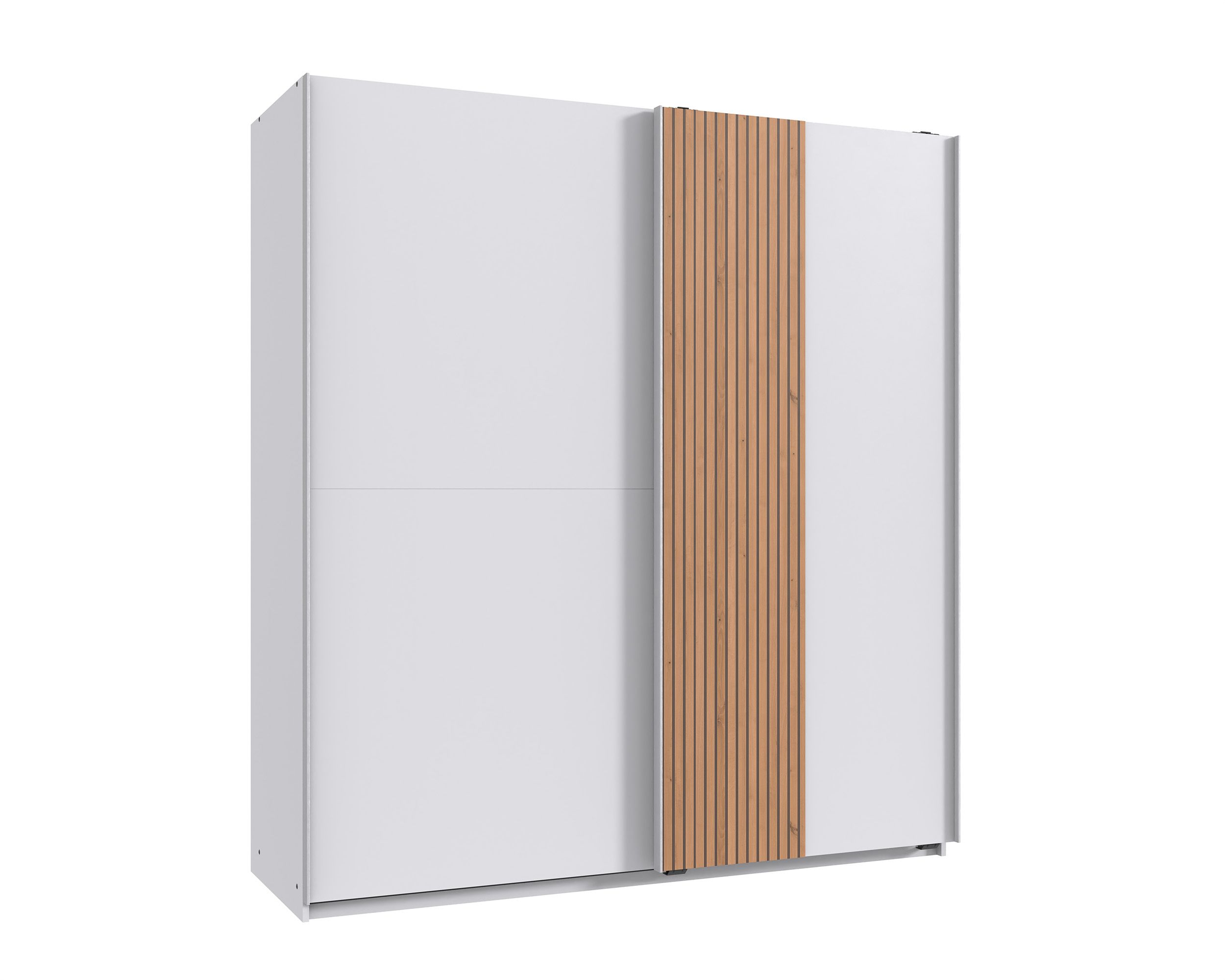 Zweefdeurkast Luxemburg Wit-Eik