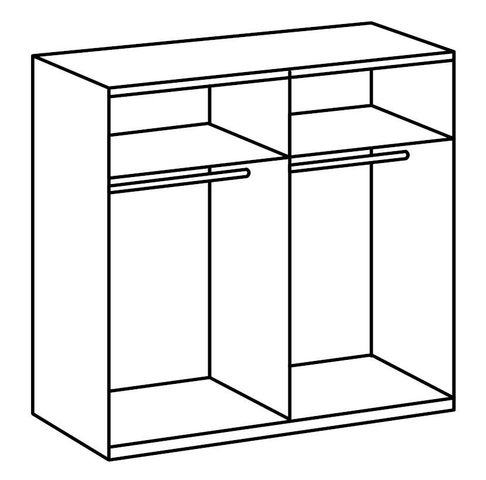 Zweefdeurkast Luxemburg Grafiet-Eik