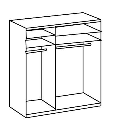 Kledingkast Level 3-drs H236