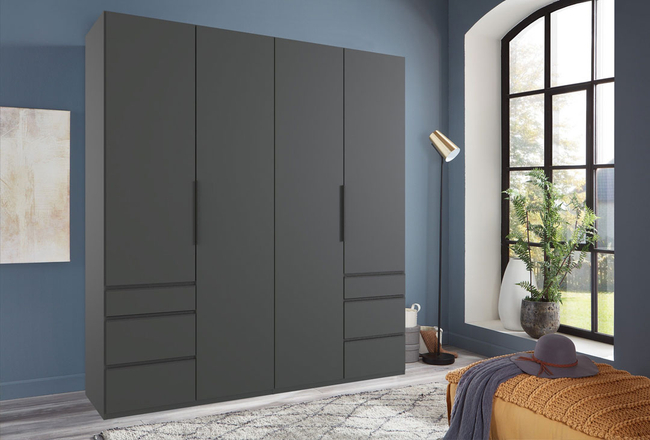 Kledingkast Level 4-drs met laden H236