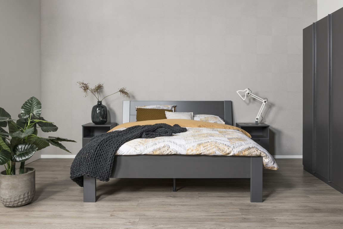 Ledikant Stan 120x200 Grijs-Metallic