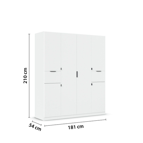 Draaideurkast Combo 6-Deurs