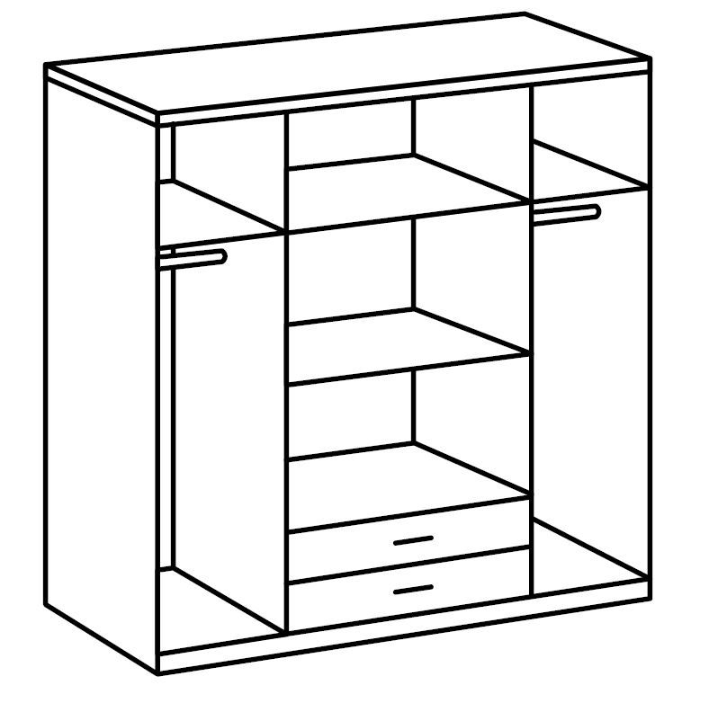 Draaideurkast Lissabon 4-deurs 