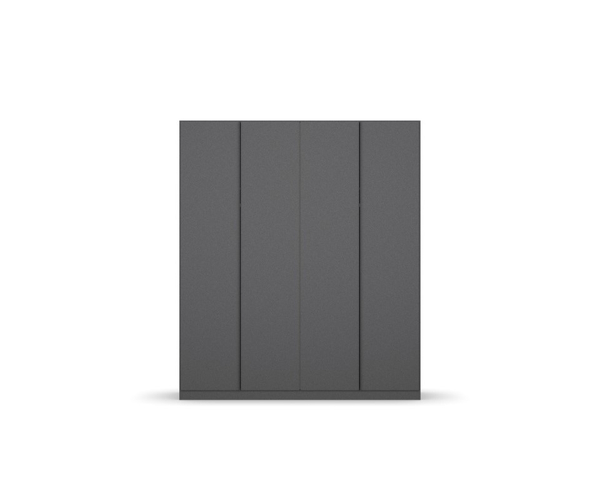 Draaideurkast Luxus 4-drs Grijs-Metallic