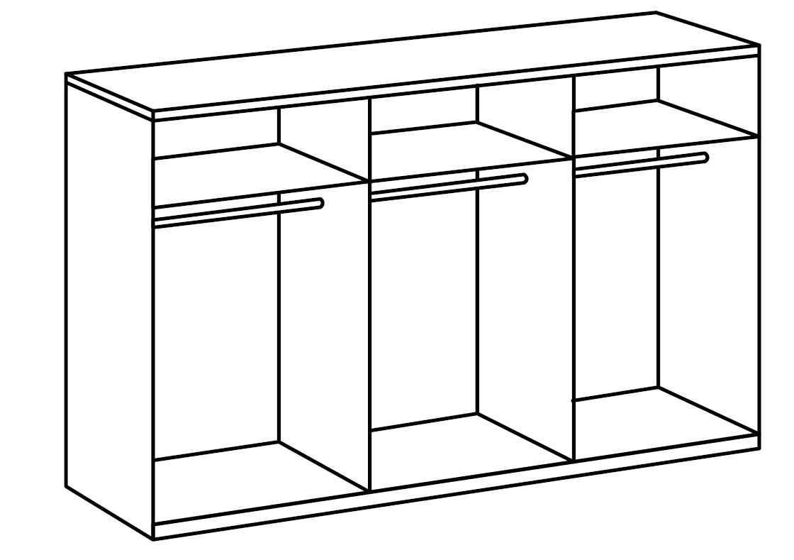 Zweefdeurkast Madrid B270 Met Spiegel