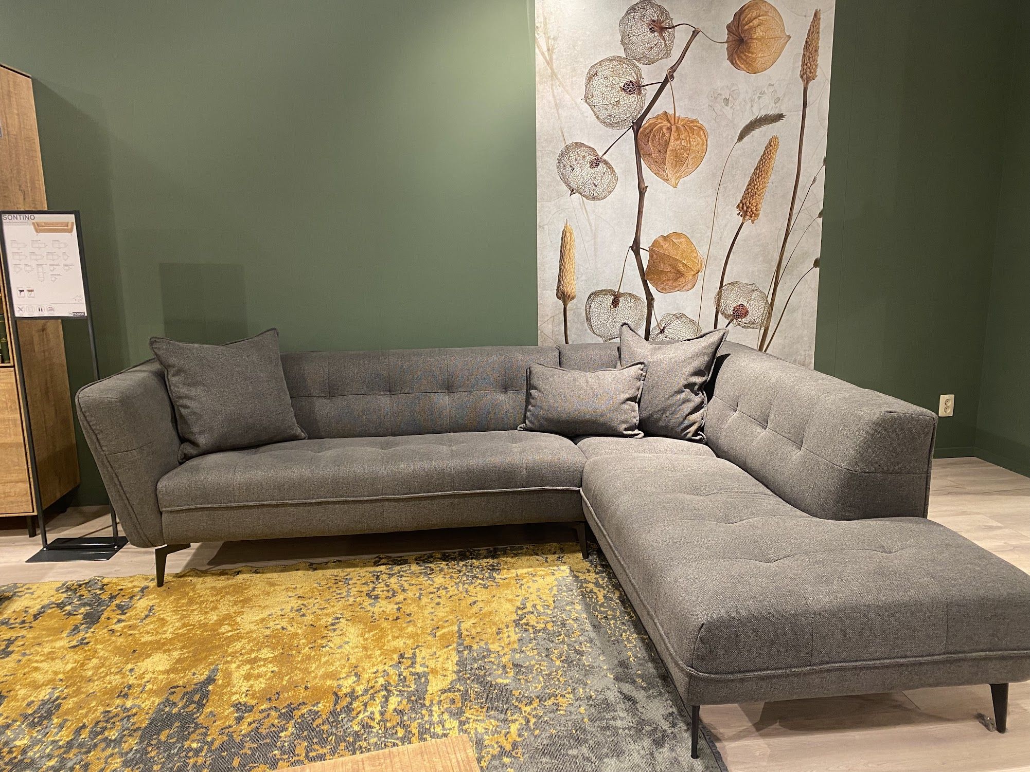 (Showroommodel) INHOUSE Hoekbank Sontino Dark Grey