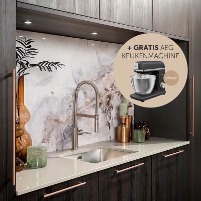 Gratis upgrade naar stenen werkblad & gratis AEG keukenmachine | Keukenboulevard Poortvliet