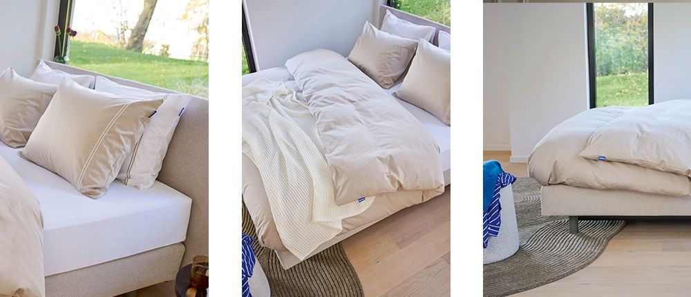 beige bed frame meerdere foto's | Woonboulevard Poortvliet XXL