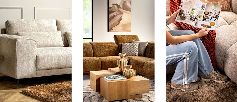 bank bij vloerkleed meerdere foto's | Bouman & Potter