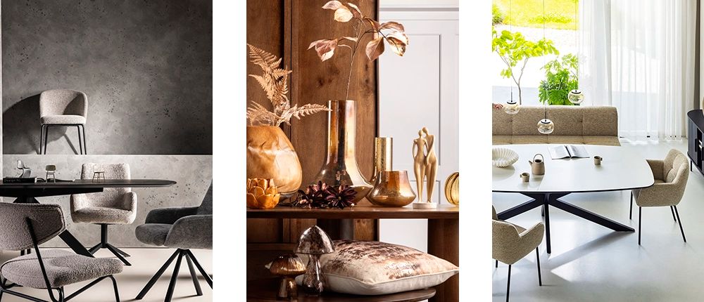 verschillende stoelen, accessoires en eetkamerset | Bouman & Potter