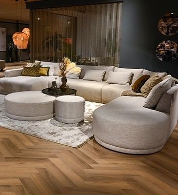 Shop hotel chique banken bij Woonboulevard Poortvliet XXL