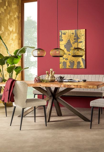 rode muur eettafelset | Bouman & Potter