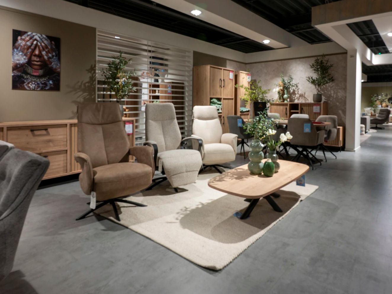 Ontdek fauteuils in onze showroom, kom langs bij Woonboulevard Poortvliet XXL
